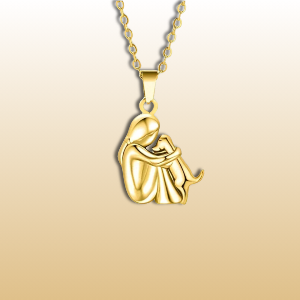 Dog Hug Pendant Necklace