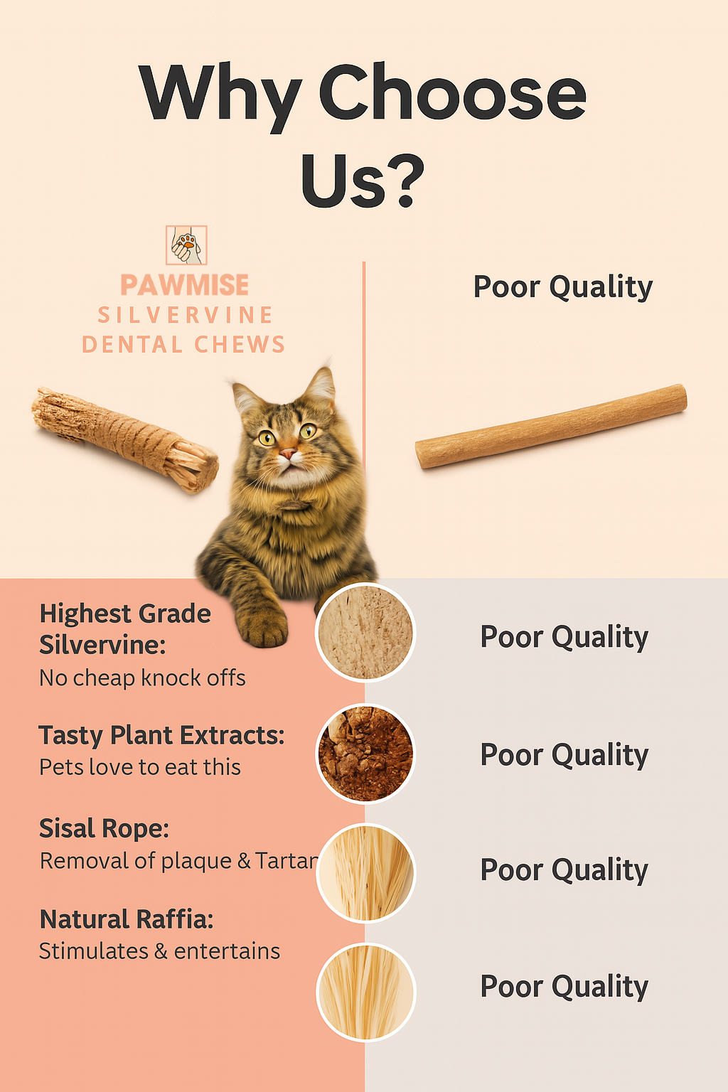 Pawmise Silvervine Dental Chew Sticks